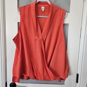 Torrid Vibrant Orange Sleeveless Blouse
